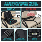 Meetckc Kids Golf Cart Safety Seat with Harness, Padded Child Seat, Universal Fit