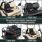 Meetckc Kids Golf Cart Safety Seat with Harness, Padded Child Seat, Universal Fit