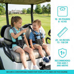 Meetckc Kids Golf Cart Safety Seat with Harness, Padded Child Seat, Universal Fit