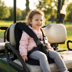 Meetckc Kids Golf Cart Safety Seat with Harness, Padded Child Seat, Universal Fit