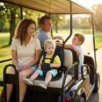 Meetckc Kids Golf Cart Safety Seat with Harness, Padded Child Seat, Universal Fit