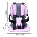 Meetckc Kids Golf Cart Safety Seat with Harness, Padded Child Seat, Universal Fit